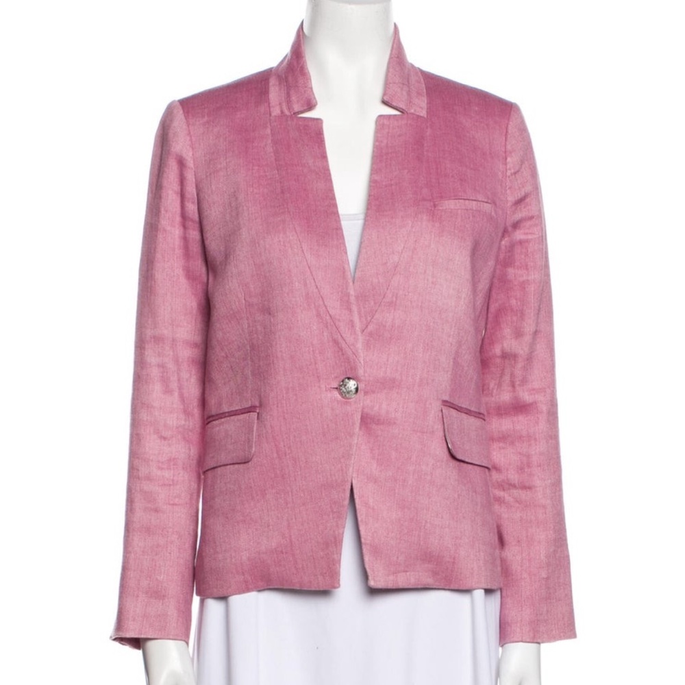 Veronica Beard Women's Pink Linen Blazer